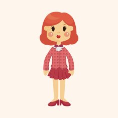 lady woman cartoon theme elements N30