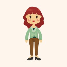 lady woman cartoon theme elements N31
