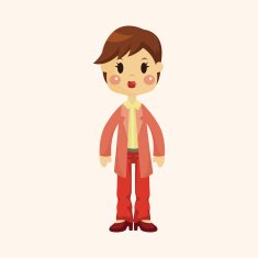 lady woman cartoon theme elements N32