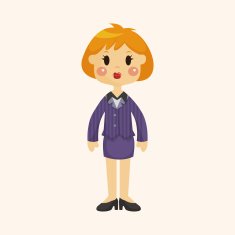 lady woman cartoon theme elements N33