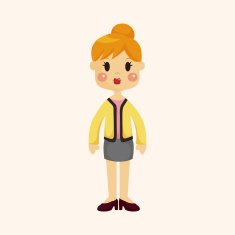 lady woman cartoon theme elements N34
