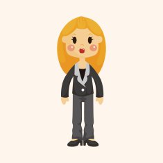 lady woman cartoon theme elements N36
