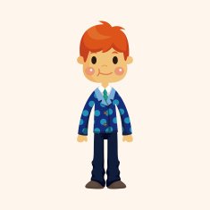 boy man cartoon theme elements N223