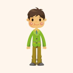 boy man cartoon theme elements N224