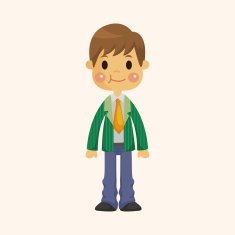 boy man cartoon theme elements N227