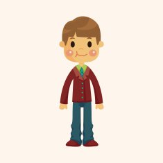 boy man cartoon theme elements N228