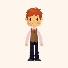boy man cartoon theme elements N229