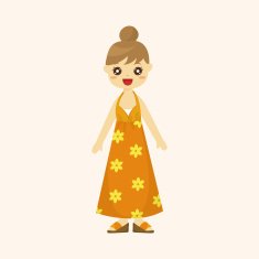 lady girl cartoon theme elements N228