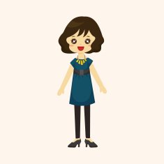 lady girl cartoon theme elements N231
