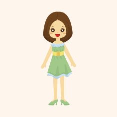 lady girl cartoon theme elements N235