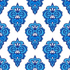 Damask seamless flourish floral pattern