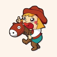 lady girl cartoon theme elements N237