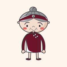 family grandmother character theme elements N30