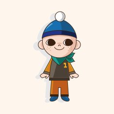 boy man cartoon theme elements N236