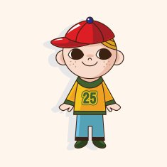 boy man cartoon theme elements N237