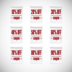 Sale clothing labels set of discounts
