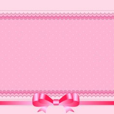 Vintage Card with Bow Vector Illustration N2