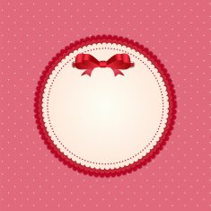 Vintage Frame with Bow Background Vector Illustration N17