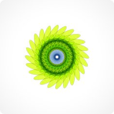 abstract color floral icon for design