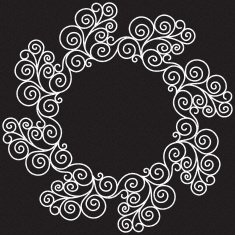 vector doodle pattern of spirals swirls and flowers N3
