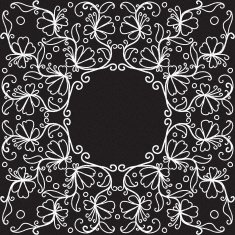 vector doodle pattern of spirals swirls and flowers N4