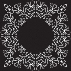vector doodle pattern of spirals swirls and flowers N5