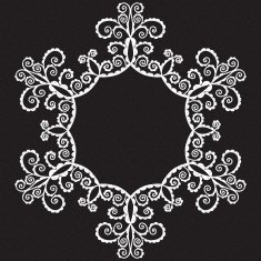 vector doodle pattern of spirals swirls and flowers N6