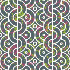 Seamless geometric pattern with half circles