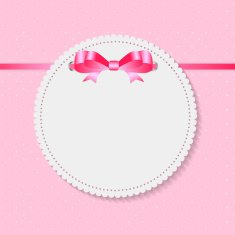 Vintage Frame with Bow Background Vector Illustration N30