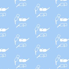 Seamless pattern with silhouettes of white Sunny goggles