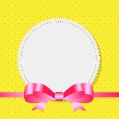 Vintage Frame with Bow Background Vector Illustration N31