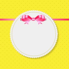 Vintage Frame with Bow Background Vector Illustration N33