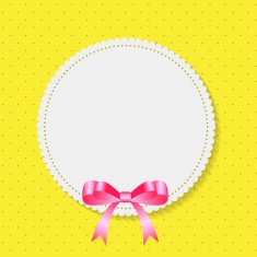 Vintage Frame with Bow Background Vector Illustration N35