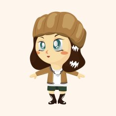 lady girl cartoon theme elements N254