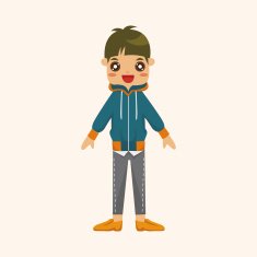 boy man cartoon theme elements N239