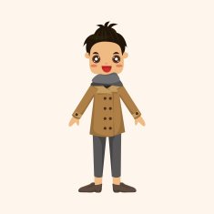 boy man cartoon theme elements N245