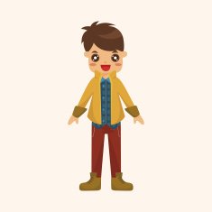 boy man cartoon theme elements N246