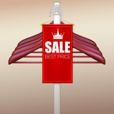 Wooden hangers with advertising label N2