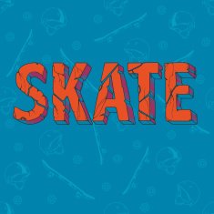 Skate board typography t-shirt graphics sport vectors and seamless pattern N2