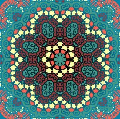 Green mandala Vintage vector art