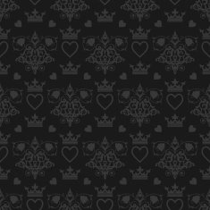 Retro Wallpaper Design Template Black 10