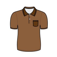 Brown polo shirt