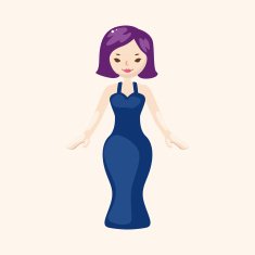 lady girl cartoon theme elements N259