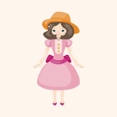 lady girl cartoon theme elements N262