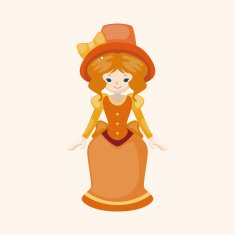 lady girl cartoon theme elements N263