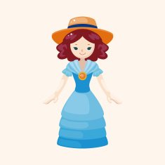 lady girl cartoon theme elements N265