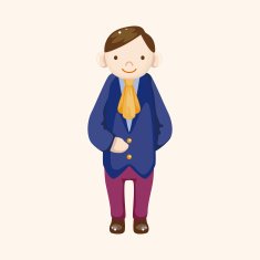 boy man cartoon theme elements N247