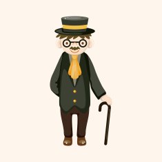 boy man cartoon theme elements N248