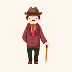 boy man cartoon theme elements N250