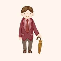boy man cartoon theme elements N251